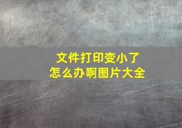 文件打印变小了怎么办啊图片大全