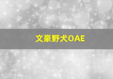 文豪野犬OAE