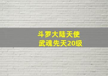 斗罗大陆天使武魂先天20级