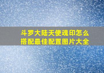 斗罗大陆天使魂印怎么搭配最佳配置图片大全