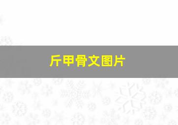 斤甲骨文图片