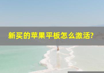 新买的苹果平板怎么激活?