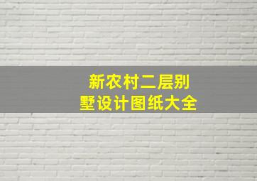 新农村二层别墅设计图纸大全