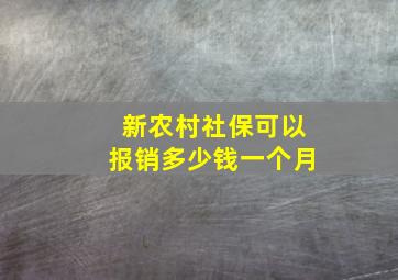 新农村社保可以报销多少钱一个月