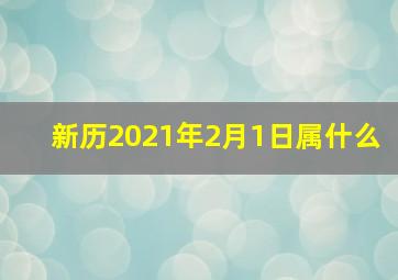 新历2021年2月1日属什么