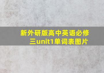 新外研版高中英语必修三unit1单词表图片