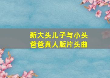 新大头儿子与小头爸爸真人版片头曲