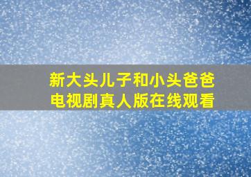 新大头儿子和小头爸爸电视剧真人版在线观看