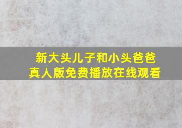 新大头儿子和小头爸爸真人版免费播放在线观看