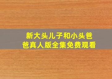 新大头儿子和小头爸爸真人版全集免费观看