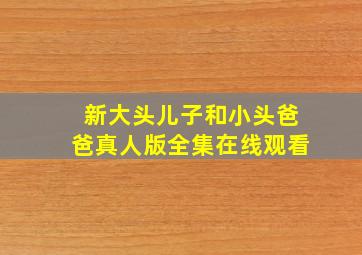 新大头儿子和小头爸爸真人版全集在线观看