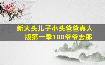 新大头儿子小头爸爸真人版第一季100爷爷去那