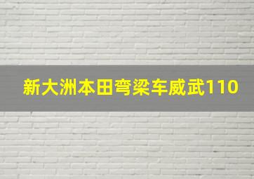 新大洲本田弯梁车威武110