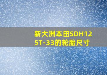 新大洲本田SDH125T-33的轮胎尺寸