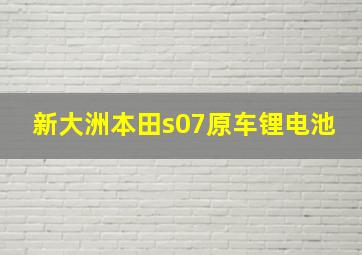 新大洲本田s07原车锂电池