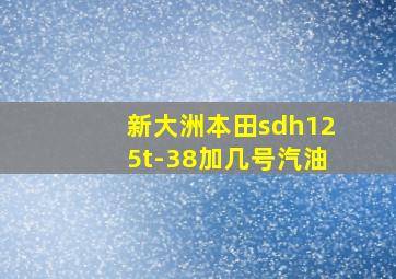 新大洲本田sdh125t-38加几号汽油