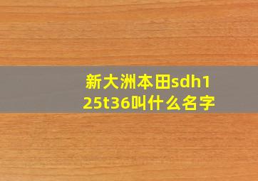 新大洲本田sdh125t36叫什么名字