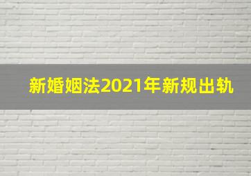 新婚姻法2021年新规出轨