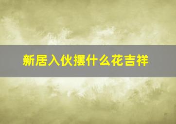 新居入伙摆什么花吉祥