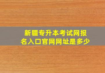 新疆专升本考试网报名入口官网网址是多少