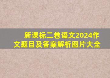 新课标二卷语文2024作文题目及答案解析图片大全