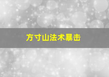 方寸山法术暴击