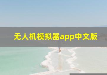 无人机模拟器app中文版