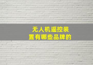 无人机遥控装置有哪些品牌的