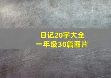 日记20字大全一年级30篇图片