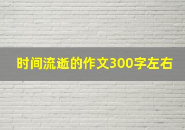 时间流逝的作文300字左右