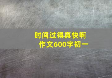 时间过得真快啊作文600字初一