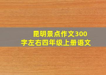 昆明景点作文300字左右四年级上册语文