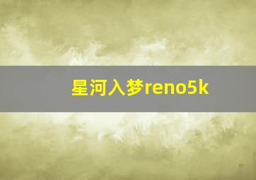 星河入梦reno5k