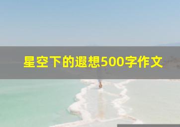 星空下的遐想500字作文