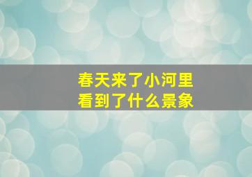 春天来了小河里看到了什么景象