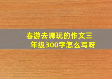 春游去哪玩的作文三年级300字怎么写呀