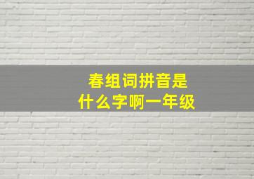 春组词拼音是什么字啊一年级