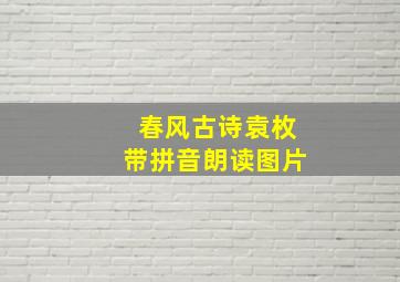 春风古诗袁枚带拼音朗读图片