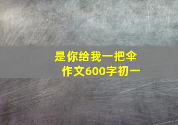 是你给我一把伞作文600字初一