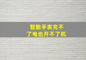 智能手表充不了电也开不了机