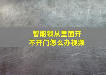 智能锁从里面开不开门怎么办视频