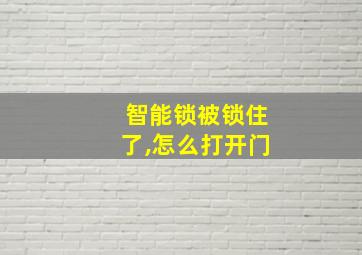 智能锁被锁住了,怎么打开门