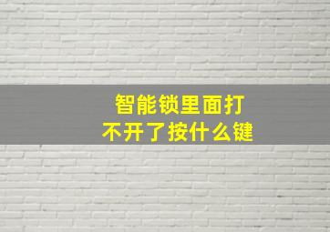 智能锁里面打不开了按什么键