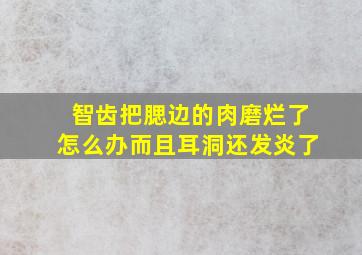 智齿把腮边的肉磨烂了怎么办而且耳洞还发炎了