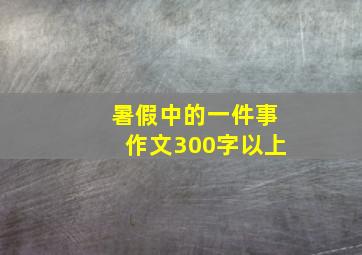 暑假中的一件事作文300字以上