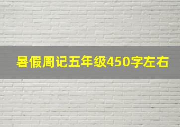 暑假周记五年级450字左右