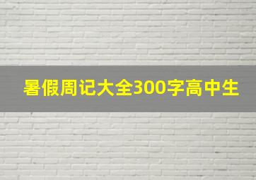 暑假周记大全300字高中生