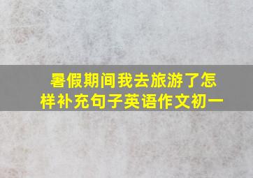 暑假期间我去旅游了怎样补充句子英语作文初一