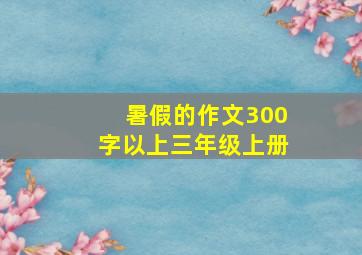 暑假的作文300字以上三年级上册