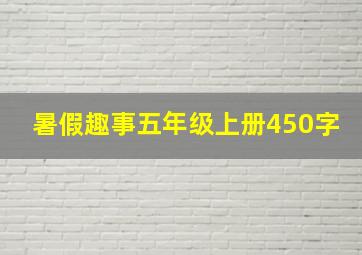 暑假趣事五年级上册450字